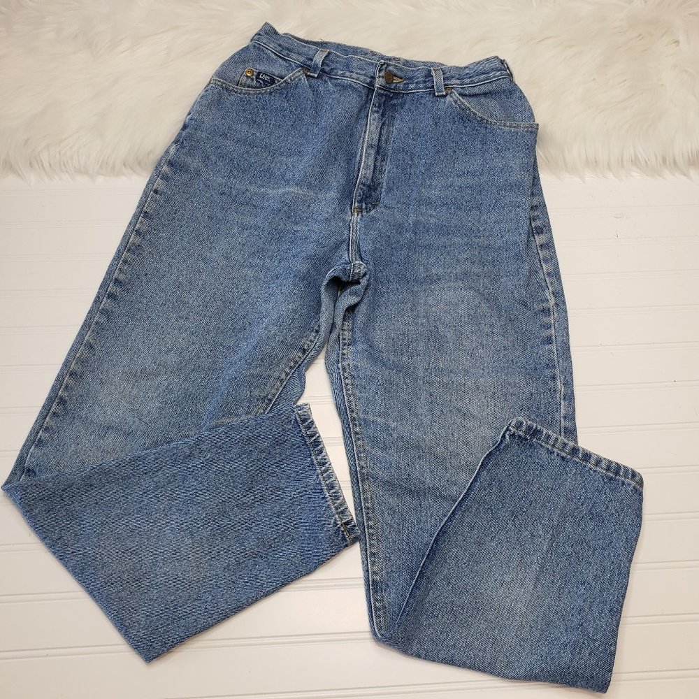 VTG 90s Lee Jeans Women's Size 14M Denim High-Waisted Mom Tapered Leg 31 x 31